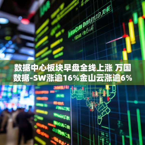 数据中心板块早盘全线上涨 万国数据-SW涨逾16%金山云涨逾6%