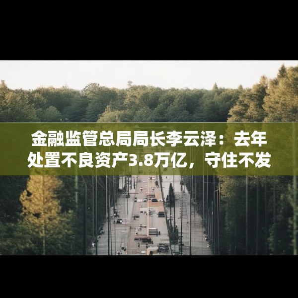 金融监管总局局长李云泽：去年处置不良资产3.8万亿，守住不发生系统性风险底线