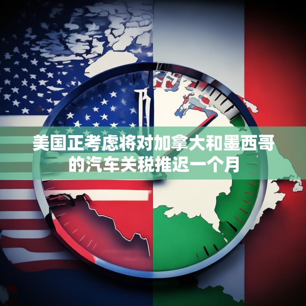 美国正考虑将对加拿大和墨西哥的汽车关税推迟一个月