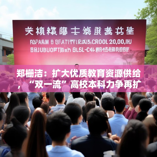 郑栅洁：扩大优质教育资源供给，“双一流”高校本科力争再扩招2万人