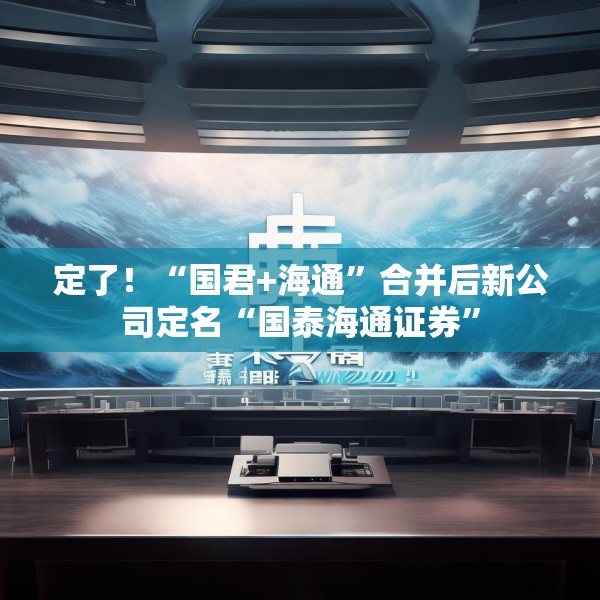 定了！“国君+海通”合并后新公司定名“国泰海通证券”