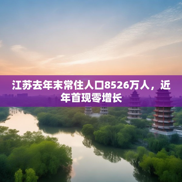 江苏去年末常住人口8526万人，近年首现零增长
