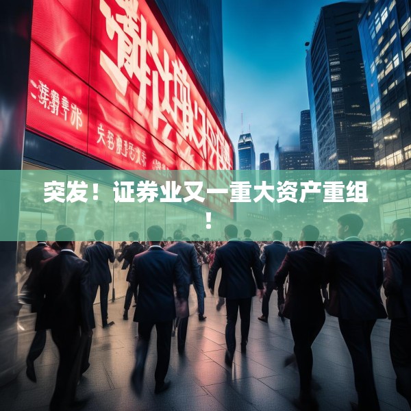 突发！证券业又一重大资产重组！