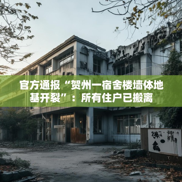 官方通报“贺州一宿舍楼墙体地基开裂”：所有住户已搬离