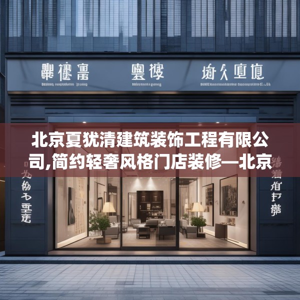 北京夏犹清建筑装饰工程有限公司,简约轻奢风格门店装修—北京夏犹清建筑装饰工程有限公司156.a32b33c36fgy.43lkjl