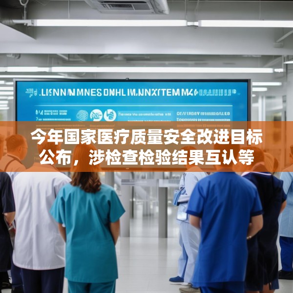 今年国家医疗质量安全改进目标公布，涉检查检验结果互认等