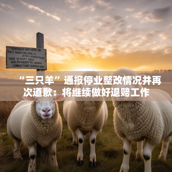 “三只羊”通报停业整改情况并再次道歉：将继续做好退赔工作
