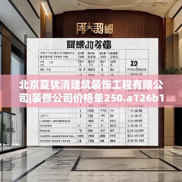 北京夏犹清建筑装饰工程有限公司|装修公司价格单250.a126b127c130fgy.137dewqe