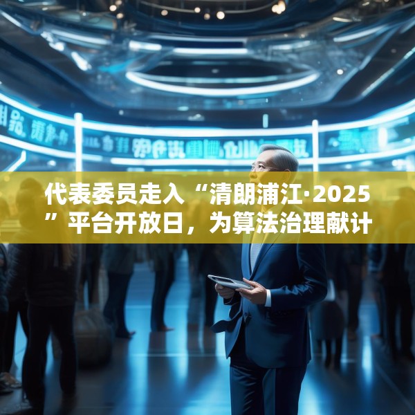 代表委员走入“清朗浦江·2025”平台开放日，为算法治理献计
