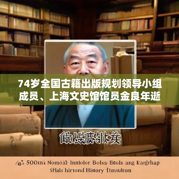 74岁全国古籍出版规划领导小组成员、上海文史馆馆员金良年逝世
