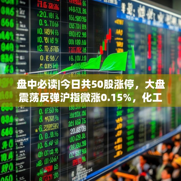 盘中必读|今日共50股涨停，大盘震荡反弹沪指微涨0.15%，化工板块持续大涨