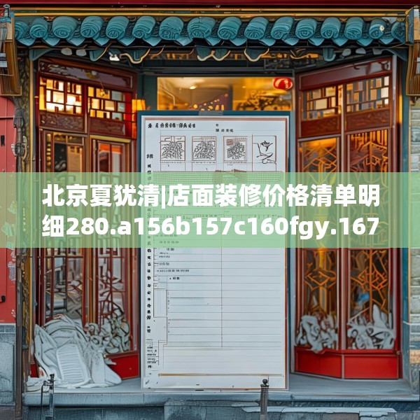 北京夏犹清|店面装修价格清单明细280.a156b157c160fgy.167sdA