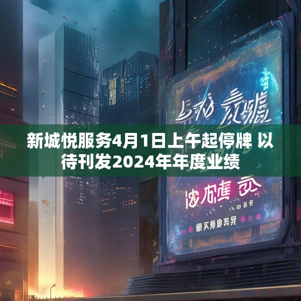 新城悦服务4月1日上午起停牌 以待刊发2024年年度业绩
