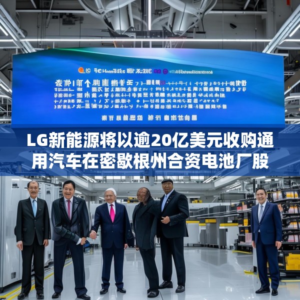 LG新能源将以逾20亿美元收购通用汽车在密歇根州合资电池厂股份