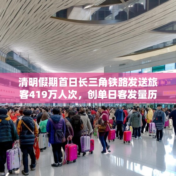 清明假期首日长三角铁路发送旅客419万人次，创单日客发量历史新高