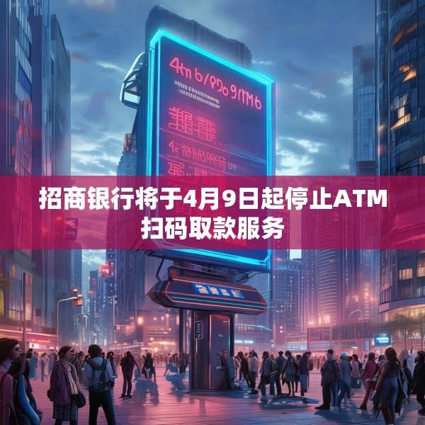 招商银行将于4月9日起停止ATM扫码取款服务