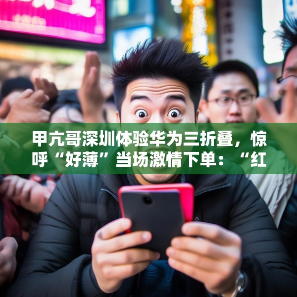 甲亢哥深圳体验华为三折叠，惊呼“好薄”当场激情下单：“红的黑的我都要！”