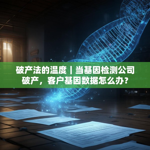 破产法的温度｜当基因检测公司破产，客户基因数据怎么办？