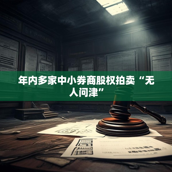 年内多家中小券商股权拍卖“无人问津”