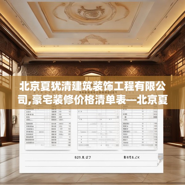 北京夏犹清建筑装饰工程有限公司,豪宅装修价格清单表—北京夏犹清建筑装饰工程有限公司353.a229b230c233fgy.240cvcx