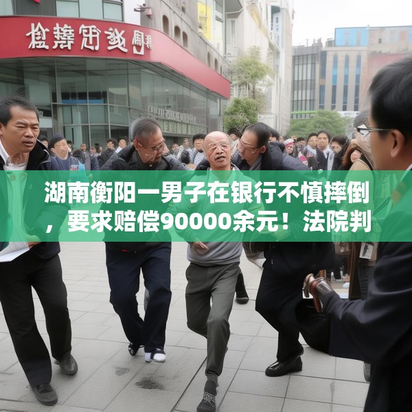 湖南衡阳一男子在银行不慎摔倒，要求赔偿90000余元！法院判了