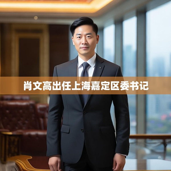 肖文高出任上海嘉定区委书记
