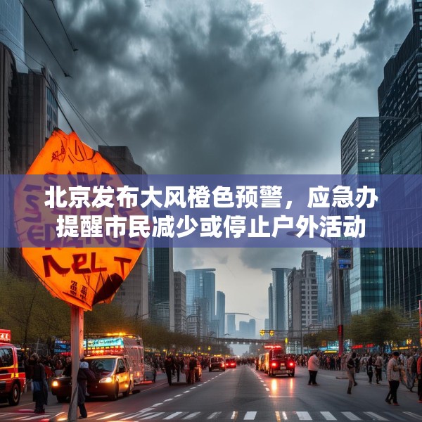 北京发布大风橙色预警，应急办提醒市民减少或停止户外活动