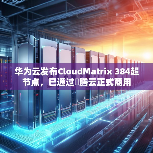 华为云发布CloudMatrix 384超节点，已通过昇腾云正式商用