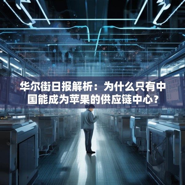 华尔街日报解析：为什么只有中国能成为苹果的供应链中心？