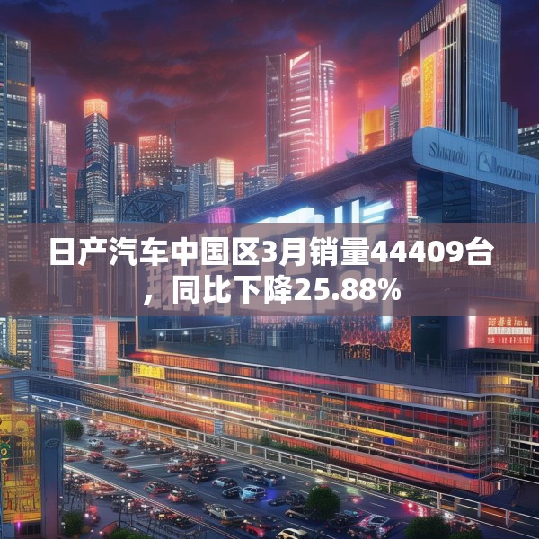 日产汽车中国区3月销量44409台，同比下降25.88%