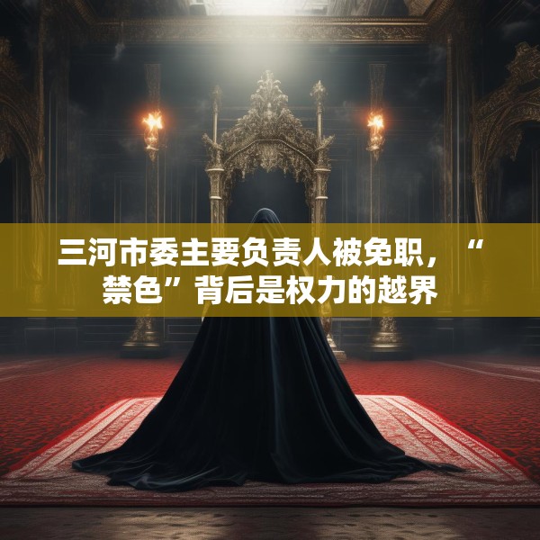 三河市委主要负责人被免职，“禁色”背后是权力的越界