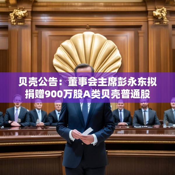 贝壳公告：董事会主席彭永东拟捐赠900万股A类贝壳普通股