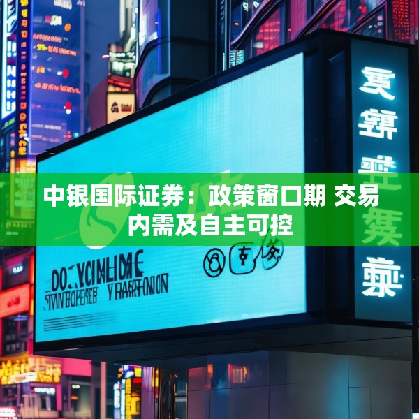 中银国际证券：政策窗口期 交易内需及自主可控