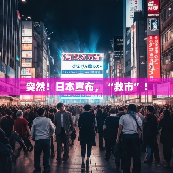 突然！日本宣布，“救市”！
