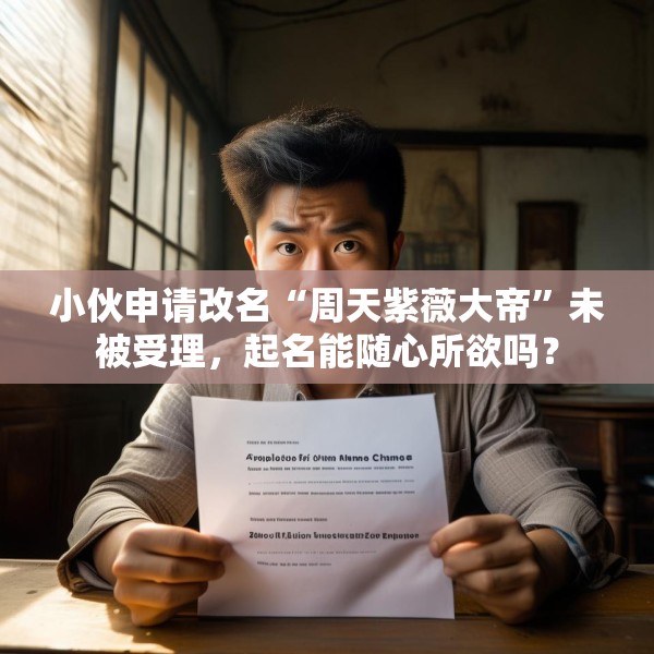 小伙申请改名“周天紫薇大帝”未被受理，起名能随心所欲吗？