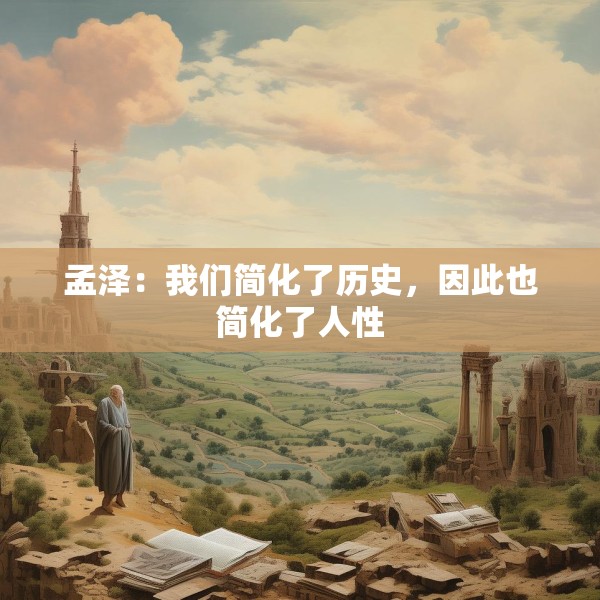 孟泽：我们简化了历史，因此也简化了人性