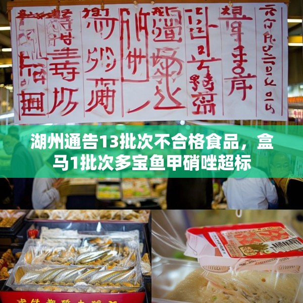 湖州通告13批次不合格食品，盒马1批次多宝鱼甲硝唑超标