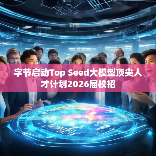 字节启动Top Seed大模型顶尖人才计划2026届校招