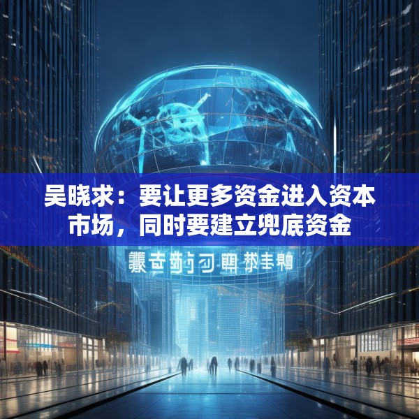 吴晓求：要让更多资金进入资本市场，同时要建立兜底资金