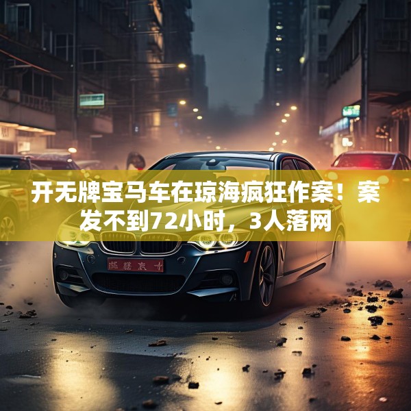 开无牌宝马车在琼海疯狂作案！案发不到72小时，3人落网