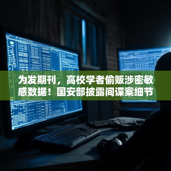 为发期刊，高校学者偷贩涉密敏感数据！国安部披露间谍案细节