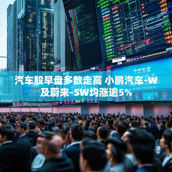 汽车股早盘多数走高 小鹏汽车-W及蔚来-SW均涨逾5%