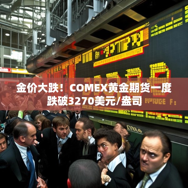 金价大跌！COMEX黄金期货一度跌破3270美元/盎司