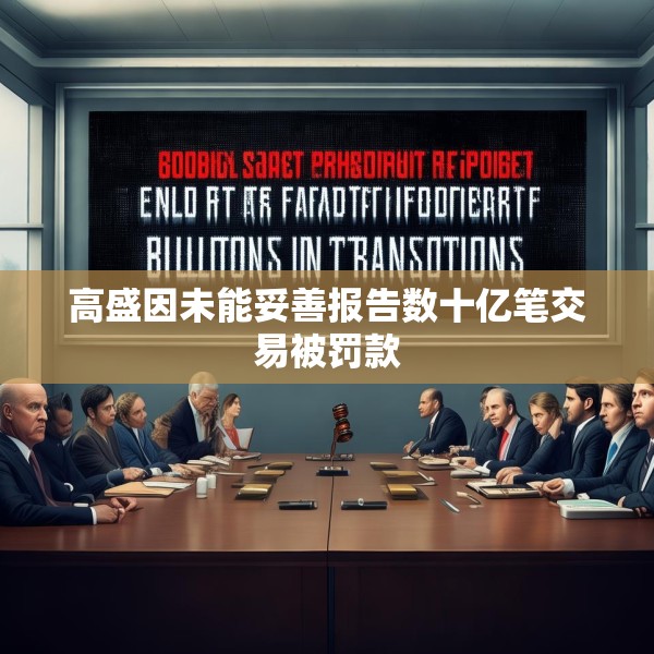 高盛因未能妥善报告数十亿笔交易被罚款