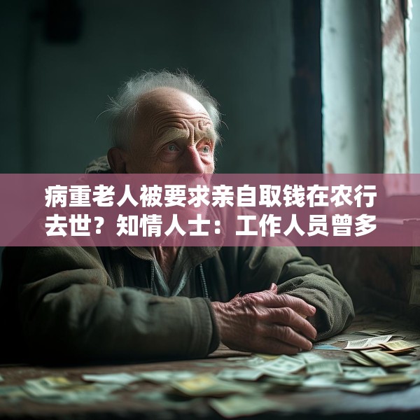 病重老人被要求亲自取钱在农行去世？知情人士：工作人员曾多次劝说家属带老人回去休息
