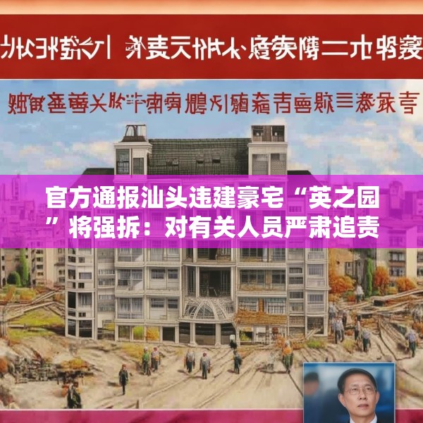 官方通报汕头违建豪宅“英之园”将强拆：对有关人员严肃追责问责
