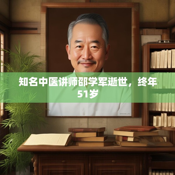 知名中医讲师邵学军逝世，终年51岁
