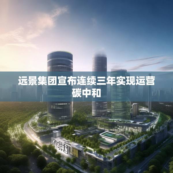 远景集团宣布连续三年实现运营碳中和