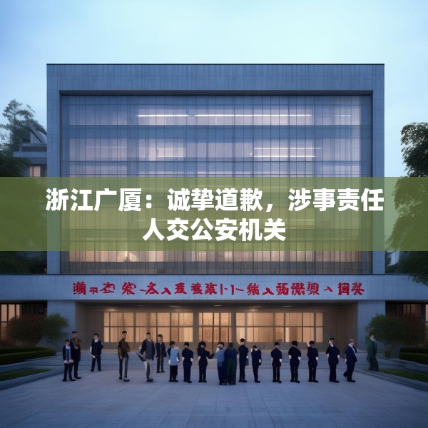 浙江广厦：诚挚道歉，涉事责任人交公安机关