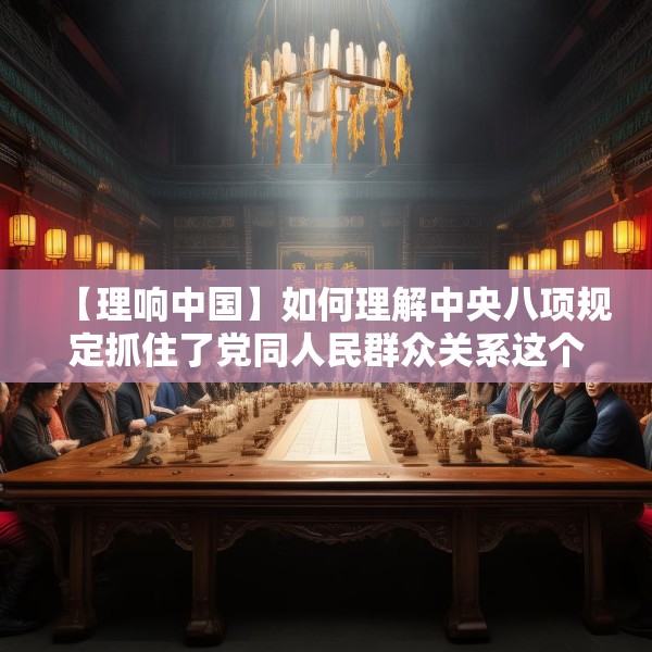 【理响中国】如何理解中央八项规定抓住了党同人民群众关系这个作风建设的核心